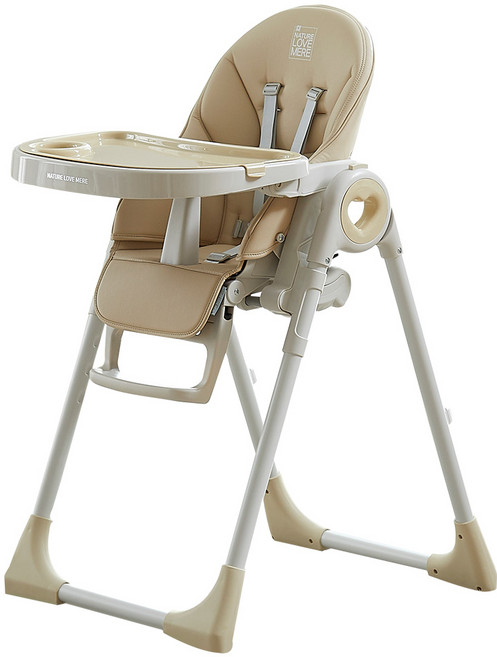 네이쳐러브메레 프리미엄 컴포터블 원터치 유아 하이체어, 샌드 베이지