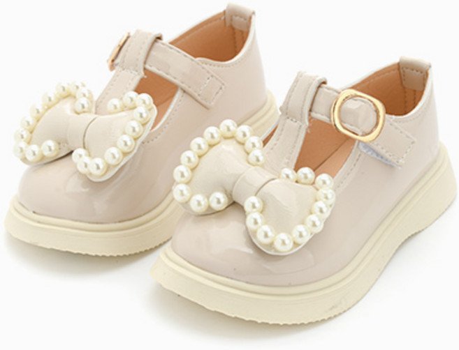 래빗풋 여아용 진주 스팽글 구두