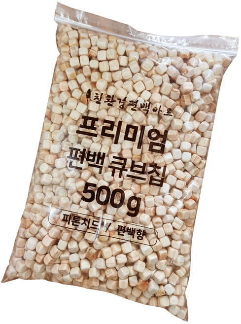 친환경편백아트 프리미엄 편백 큐브칩 촉감각완구 9~10mm, 1개, 500g