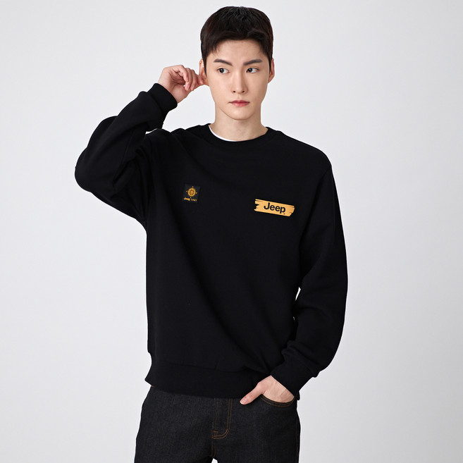지프 남녀공용 와펜로고 맨투맨 JN6TSU836