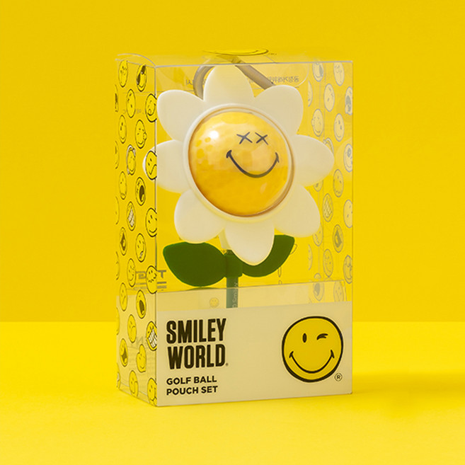 브랜드혼합 월드 골프공 3피스 42mm + 1구 파우치 세트, 옐로우, 1세트