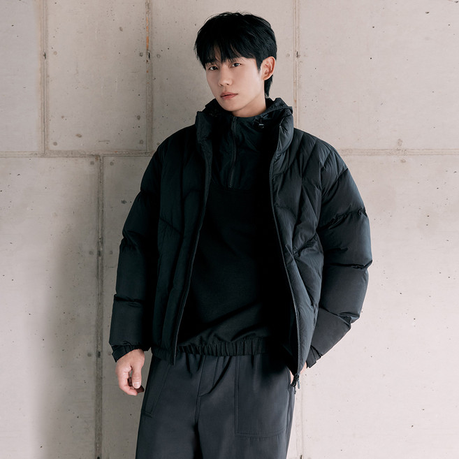 마인드브릿지 남성용 두굿 퀼팅 변형 오버핏 숏다운 점퍼 MYDJ8140