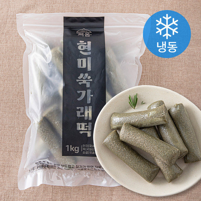 쪄옴 현미 쑥 가래떡 (냉동), 1kg, 1개입, 1개
