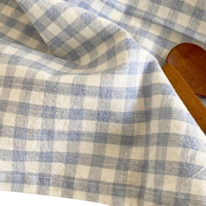 Mokhwa Berry 天空藍格紋廚房巾餐墊, 1個, 天空藍格紋款