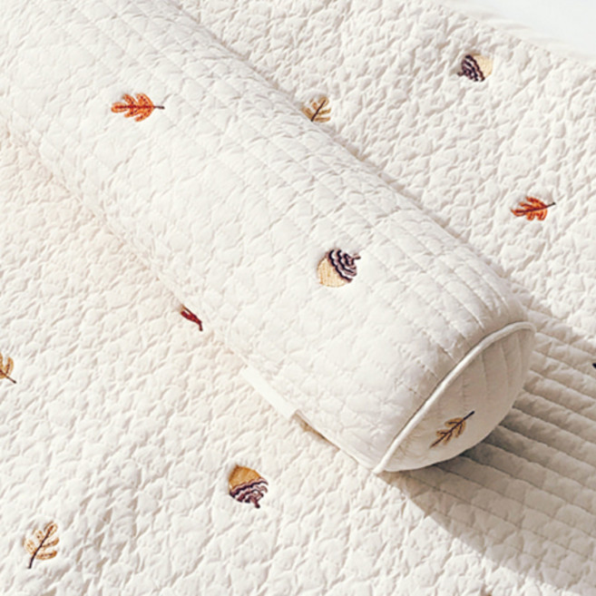 마롤로뜨 돗투돗 100수 누빔 자수 죽부인 아기 바디필로우 + 속통 세트, 메이플토리