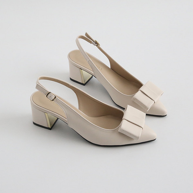 잭앤질 리본 골드힐 슬링백 5cm JA2113N