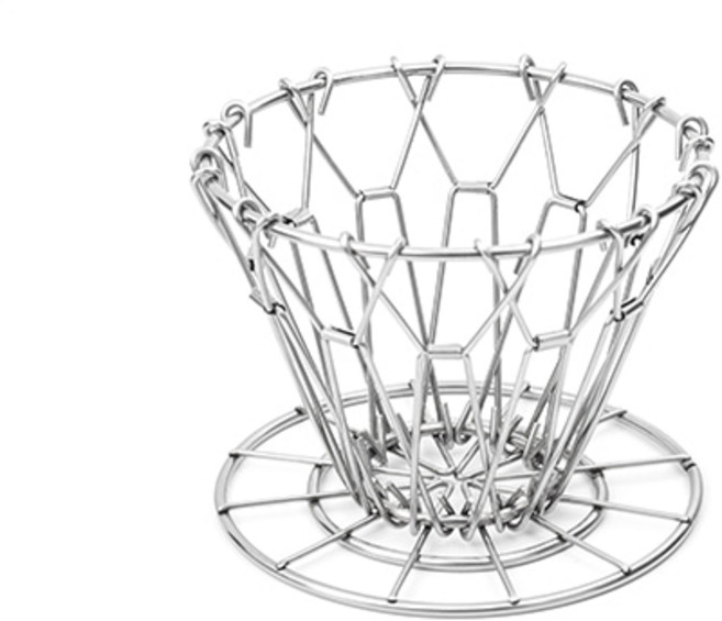키커랜드 접이식 커피 드리퍼 CU160, 실버, 1개