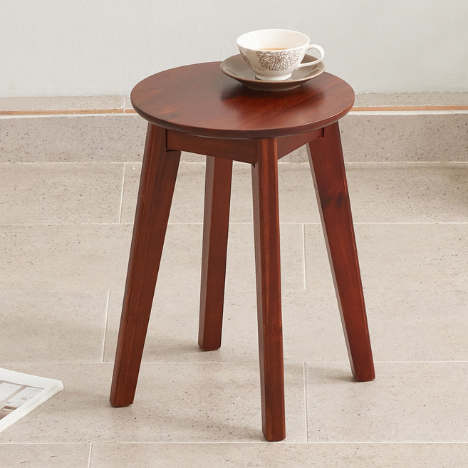 예다움 모던 원형 원목 스툴, 아카시아, 1개