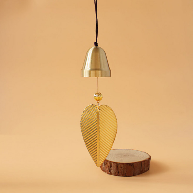 소유공간 나뭇잎 골드 다용도 도어벨 S261-0166ON, TYPE2