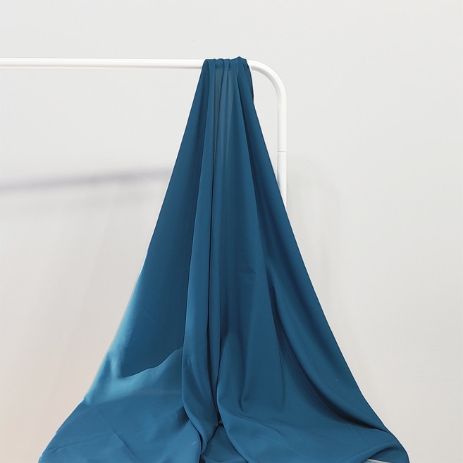 나비손길 두툼한 컬러 쉬폰 원단, 72시티블루, 1개