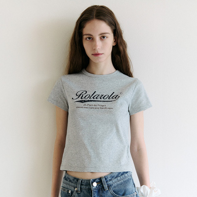 로라로라 여성용 VINTAGE CRACK LOGO 반팔 티셔츠