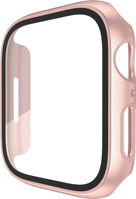 우먼스9999 애플워치 호환 풀커버 강화 필름 케이스, 로즈골드, 1개