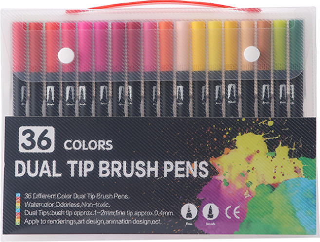 동아피엠에스 DUAL TIP BRUSH PENS, 36색, 1개