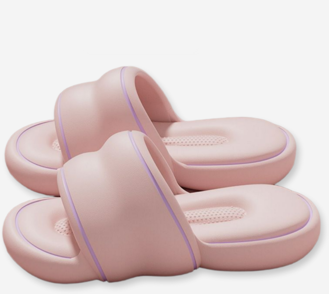 제이드슈 여성용 EVA 실내 세상편한 몽글 슬리퍼, 핑크코튼, 1개