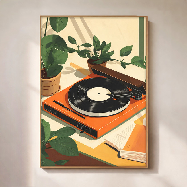 퍼니즈 홈 카페 포스터 플랜트 레코드