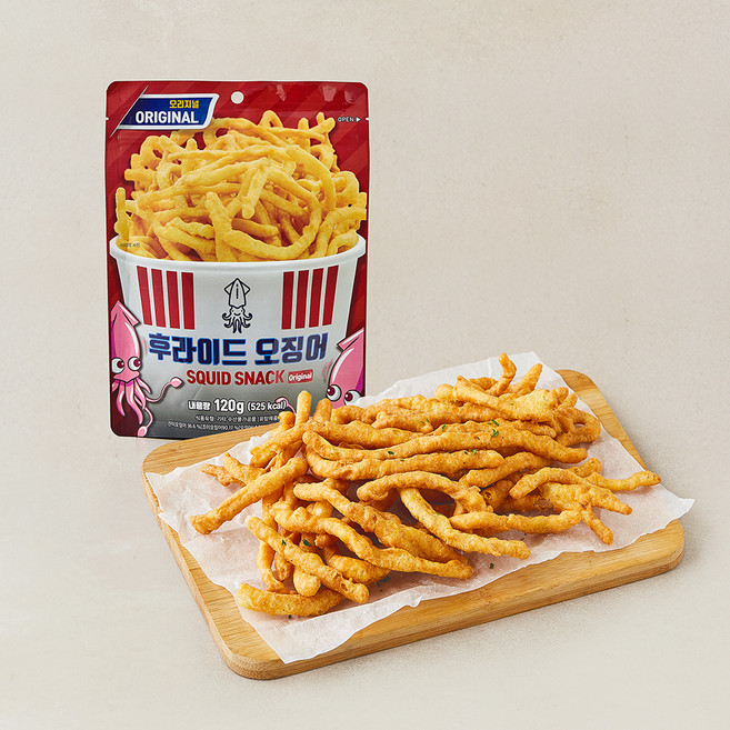 오리지널 후라이드 오징어, 1개, 120g