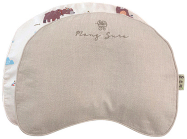 몽슈레 베베룬 달님 태열 베개 + 무지 + 동물 캐릭터 커버 세트, 베이지(무지커버), 1개