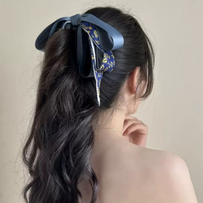 비비뮤아 패션 스카프리본 빅사이즈 헤어집게핀 HR983