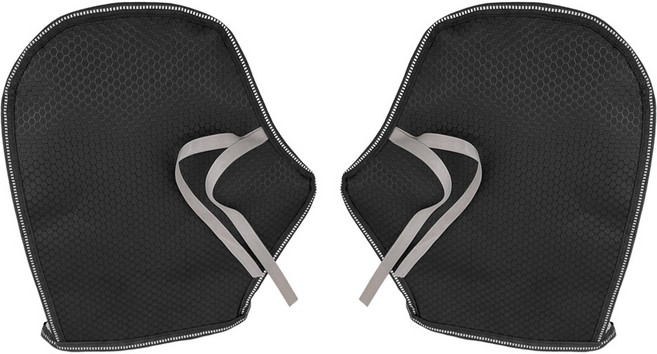 엑스핏 에어메쉬 통풍 오토바이 핸들커버 양손 세트, 블랙