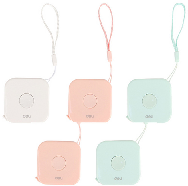 Deli 得力 便攜式量身迷你捲尺 79652, 5個, 200cm