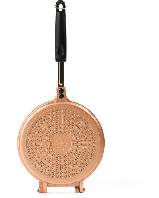 까사니 골드 인덕션 원형 와플 토스트팬, 18cm, 1개