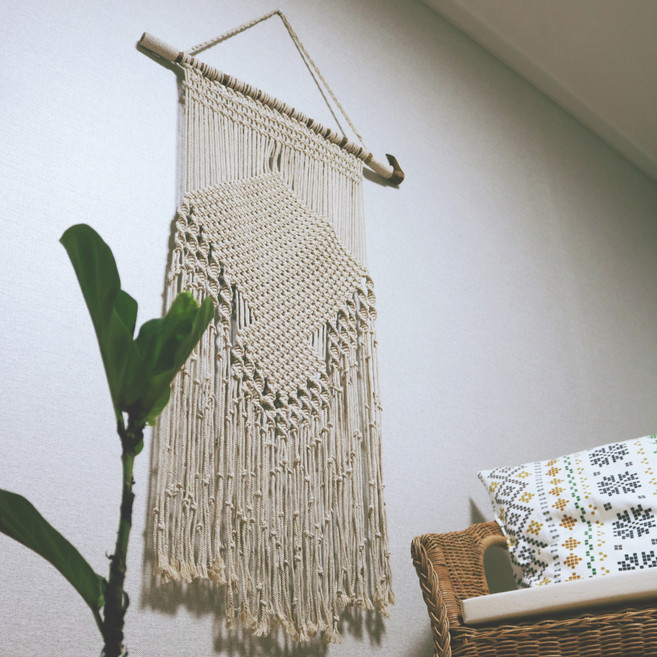 팅클유 월행잉 대형 마크라메 드림캐쳐, 아이보리