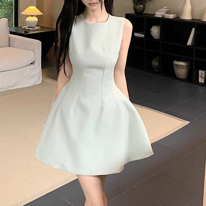 마켓에이 여성용 스윗 솔리드 미니 원피스 M263-0058