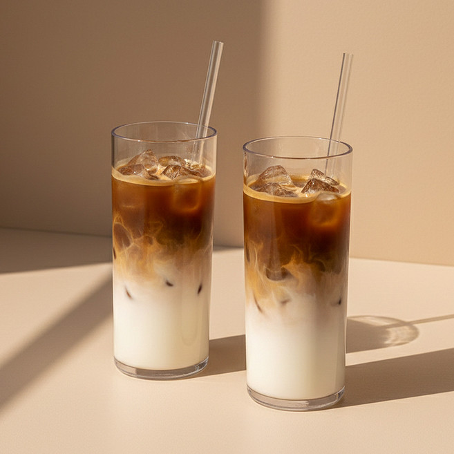 트라이탄 깨지지 않는 아메리카노 라떼 대용량 카페 컵 650ml, 투명, 2개