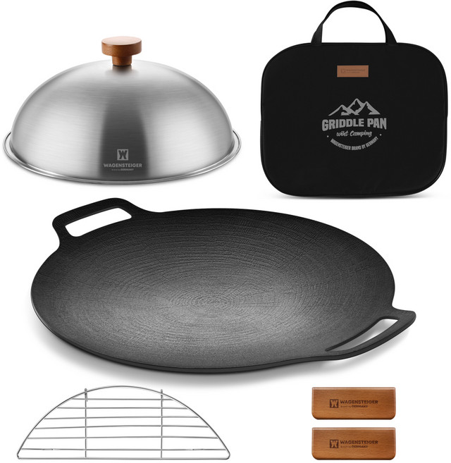 바겐슈타이거 인덕션 IH 코팅 그리들팬 블랙 세트, 36cm, 1세트