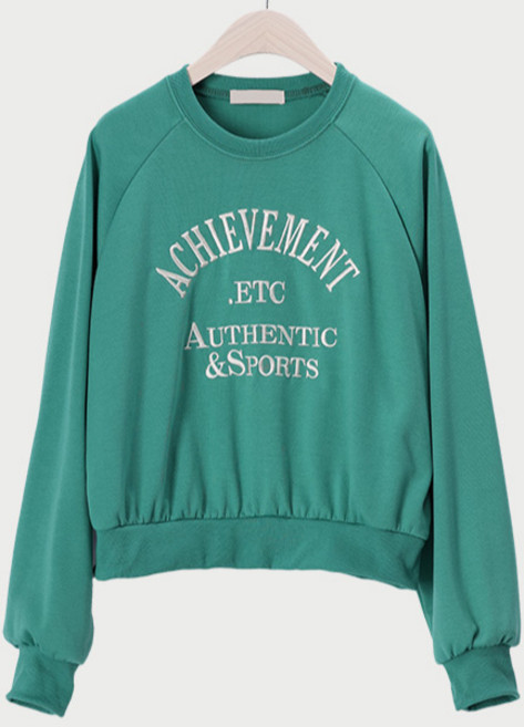 I AM BEST Authentic 拉格蘭刺繡字母大學T