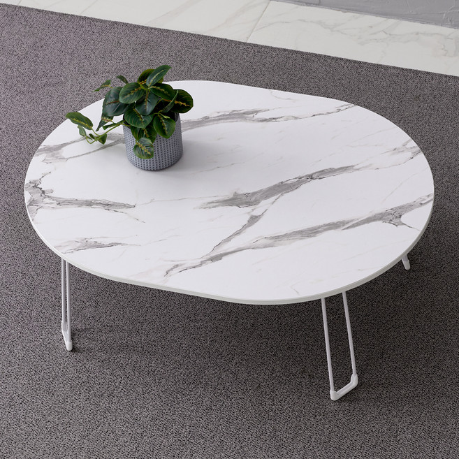 예다움 라운드 다용도 접이식 좌식 테이블, 마블