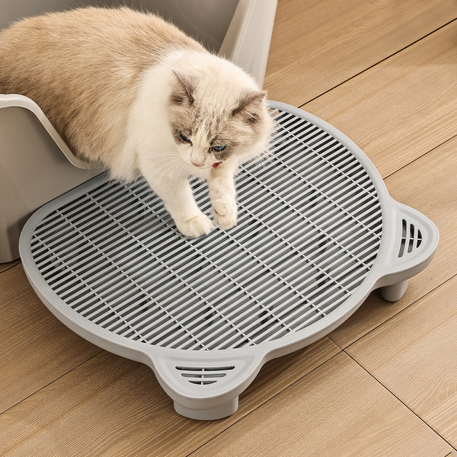 파스텔펫 반려동물 곰돌이 사막화방지 발판, 그레이, 1개