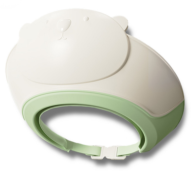 원더파파 아기 목욕 귀여운 곰돌이 샴푸캡, 에메랄드 민트, 1개