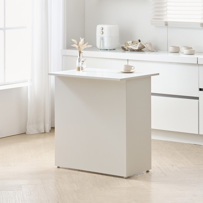 하모벨 쿠치나 수납 아일랜드 식탁 사각형 조리대 800 방문설치, 화이트