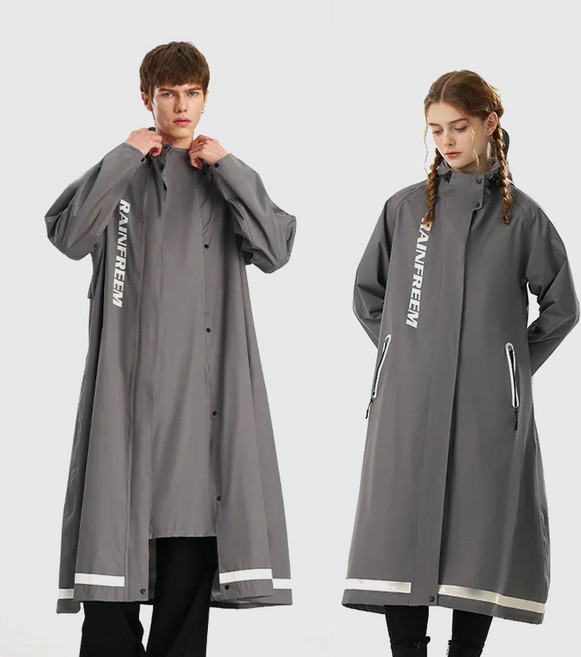 레인프림 동네형 레인프림 오토바이 방수 라이더 판초우의, 그레이