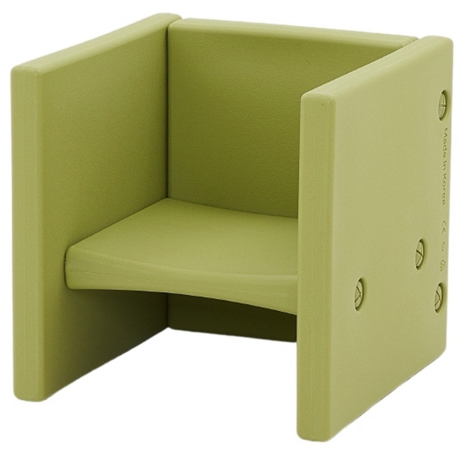 에듀플레이 다기능 스마트 큐브 유아의자, 올리브그린, 1개