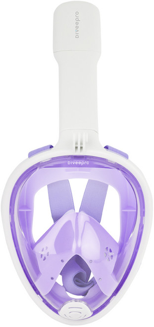 다이비프로 New 익스트림 풀페이스 스노쿨링 마스크, 퍼플모르포