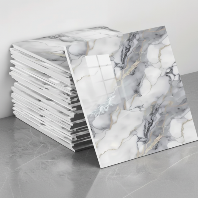 쇼핑닥터 셀프 대리석 패턴 인테리어 벽스티커 접착식 데코 타일 10p, 스타일21