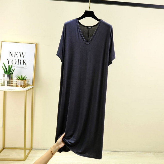 휴데이 원피스 모달 브이넥