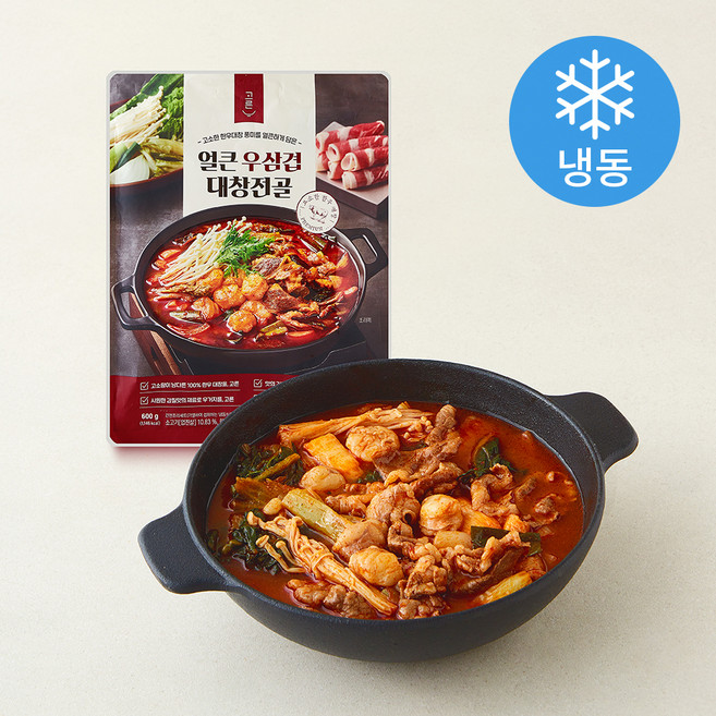 고른 얼큰 우삼겹 대창전골 (냉동), 600g, 1개