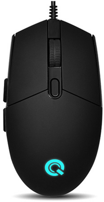 큐센 LED USB 유선마우스, GP-M500 LED, 블랙