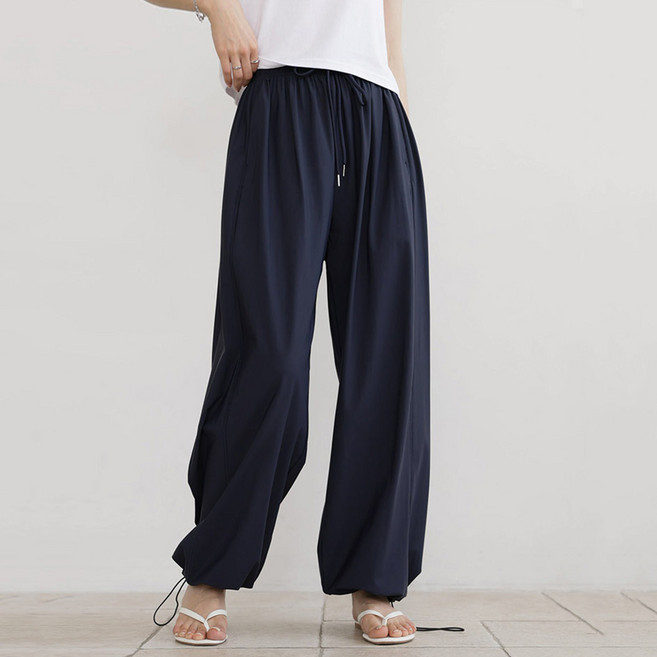 앤드스타일 여성용 롱/기본/숏 기장 냉감 초경량 스판 와이드 투웨이 팬츠 264659