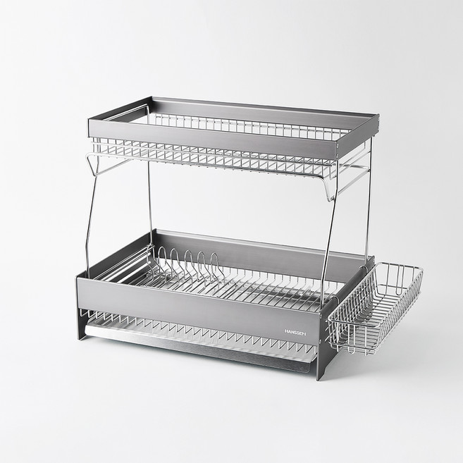 한샘 노블레스 오브제 식기건조대, 2단, 그레이, 1개