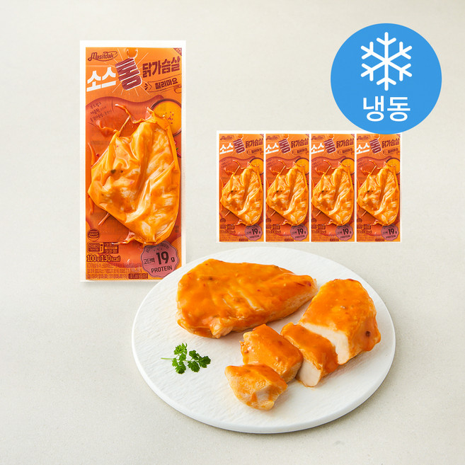 [맛있닭] 소스 통 닭가슴살 칠리마요 (냉동), 100g, 1개, 5개입