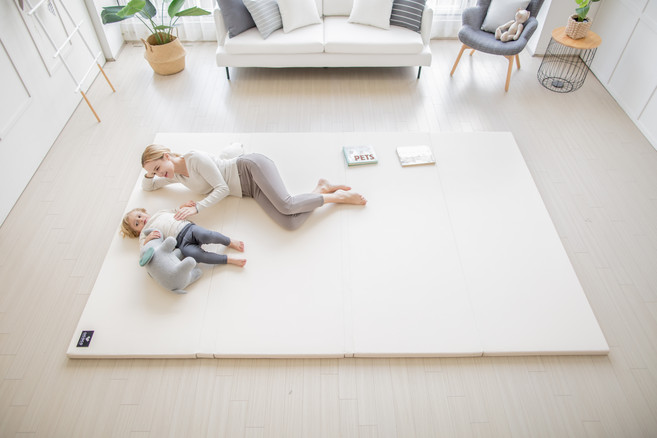 리코코 꿈비 양면이중코팅 자이언트 클린롤매트 폴더매트 방문설치, 크림화이트