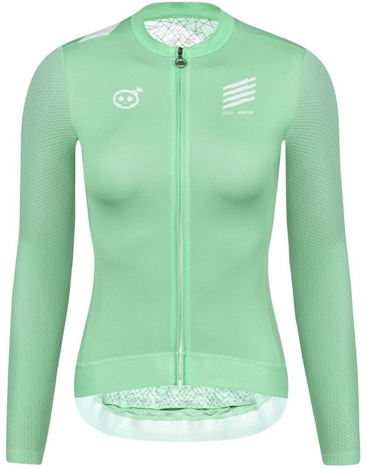 몬톤 스컬 여성용 긴팔 사이클링 져지