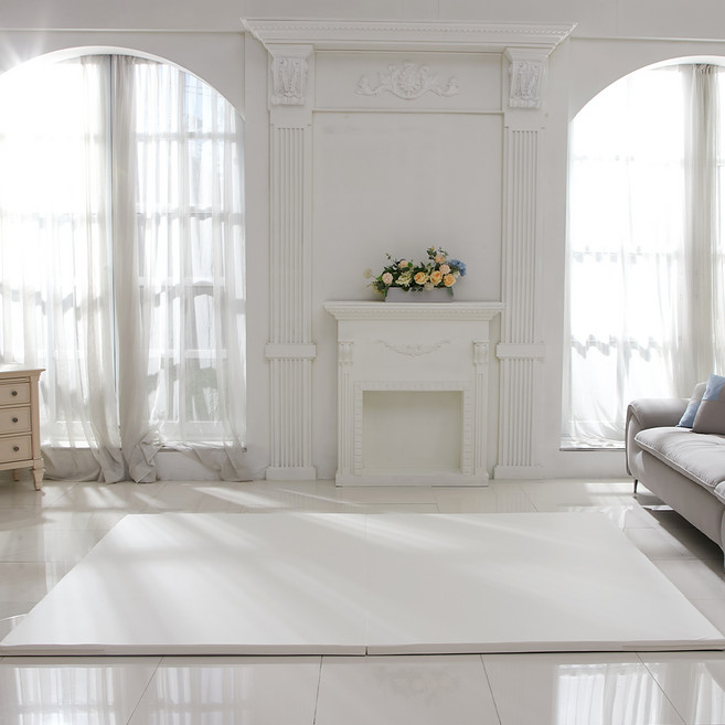 키즈아이 유아용 점보 빅 매트 일반형 2단, 크림아이보리