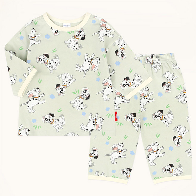 mollimelli friends 兒童款 迪士尼 101忠狗 蓬鬆柔軟 寬鬆版型 家居服 上下套裝