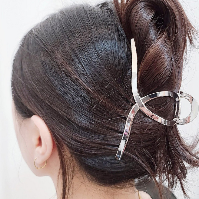 노이드비 특별제작 14cm 초대형 메탈 헤어집게핀 꼬임디자인 6종