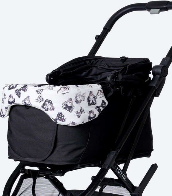 로띠에 강아지 유모차 방석 가드핏, 블랙냥, 1개